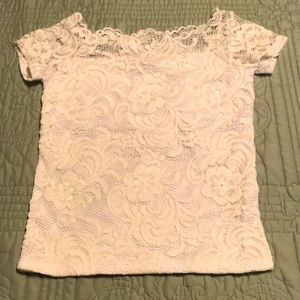Ambiance Ivory Lace Top